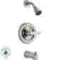 Bt13410-ss 1-handle Delta Foundations Tub And Shower Faucet Trim Kit In Stainless Bt13410 034449624541