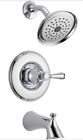 144713 1-handlle Delta Silverton Chrome Finish Tub And Shower Set