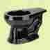 15296 The Renovators Supply Toilet Part Black Sheffield Round Bowl Only 096962358273