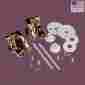 16176 The Renovators Supply Solid Brass Pair Toilet Seat Hinge Replacement Gold Pvd 096962364601