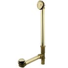 Dtt2182 18 Tub Overflow Brass " Toe Tip Drain Polished Waste