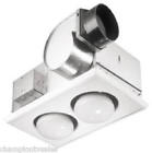 2 Fan Bulb Bathroom 70cfm Broan 164 Box Exhaust Heater Combo Nutone