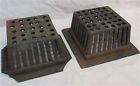 2 Iron Grates Drain Cast Cover Steampunk Vintage Raised Ventilation Square Storm