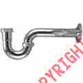 301k Keeney Model 17 Gauge Brass 1-1 4-in P-trap Chrome