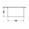 0030661000 30661000 Duravit Vero Metal Console Stand With Adjustable Height 4021534272752