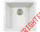 805-white Mr Direct 805 White Trugranite Single Bowl Kitchen Sink With Matching Strainer 817299019749
