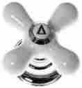 0371556 89255 Danco Two 2 Pair Of Universal Cross Handle Faucet White Hot Cold Divert 037155892556