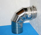 Fselb9004 90 300161 4 Steel Stainless Elbow " Fasnseal Degree Duravent