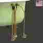 97457 The Renovators Supply Clawfoot Tub Lines Double Offset Shutoff Valves Pvd 096962406172