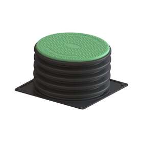 102576 Aero-stream Round Septic Tank Riser Kit 23.5 Inch X 16 Durable With Cover Green