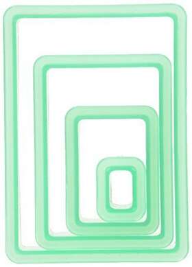 American Crafts 718813740821 4 Piece Sweet Sugarbelle Nested Rectangle Cookie Cutter Green