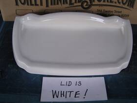 American Standard 735073 Toilet Tank Lid Unusual Fancy Tray Style White 5c
