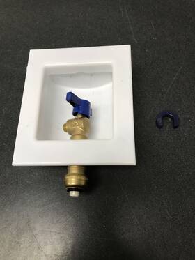 Apollo 670750960611 Apxboxim 1/2 Inch Brass Pex-b Barb Icemaker Outlet Box
