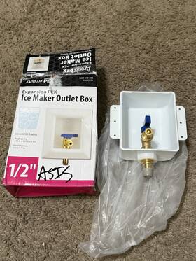 Apollo 670750960765 1/2 Inch Brass Pex-a Barb Icemaker Outlet Box Asis For Parts Read