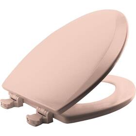Bemis 073088128751 Lift-off Elongated Closed Front Toilet Seat In Venetian Pink - Used