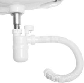 Blue Stone 313100535540 Sink Drains Anti-siphon Bottle P-trap Universal Drain Kit Bathroom Sinks White