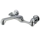 Kf200 Brass Chrome Kingston Kitchen Mount Spout " Cast Finish Faucet 8 Wall