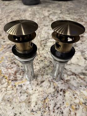 Rp72413gl Brizo 1-5/8 Inch Pop-up Drain Assembly No Overflow In Luxe Gold - 2