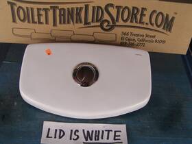 A2-23 Castel Brand Toilet Tank Lid Dual Flush White With Button Tiny Nick 6b
