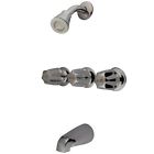 Kf110 " Center Chrome Three Tub Handle 8 Finish Brass Shower Kingston Valve