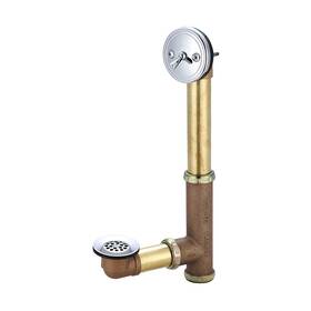 Central Brass 1655-p 1655 3364 Multi-tub Trip Lever Bath Drain - Chrome For Parts