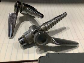 111777 Chicago Faucets Laboratory Valve Gas Air Chrome Lab Turret Hose