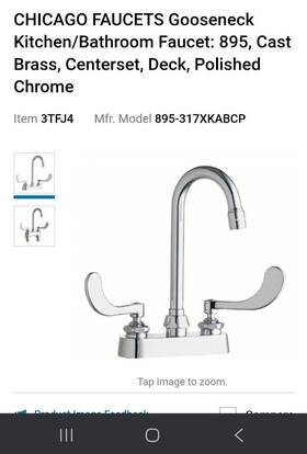 895-317xkabpc Chicago Faucets 819-317cp Lavatory Faucet 2-handle Deck Mount Chrome Commercial