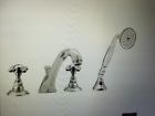 A1464xmapc Chrome Cross Rohl Handles Bath Roman Faucet Tub Polished Country
