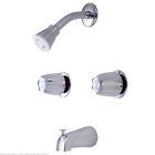 Kf112 Chrome Twin Brass Kingston " Finish Handle Center Valve 8 Tub Shower