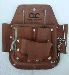 W438 Clc Electricians Tool Pouch 12 X 20 H Leather Tan