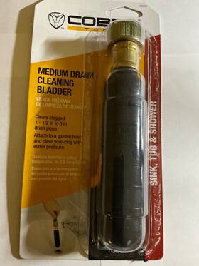 00322-v0618 Cobra Medium Drain Cleaning Bladder 1-1/2 Inch X 3 By Tools With Garden Hose Fitting