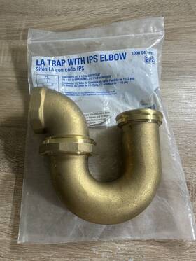 Hdc751-3 Dearborn La Code 1-1/2 Inch Unfinished Cast Brass Sink Drain P-trap - Fast Free Ship