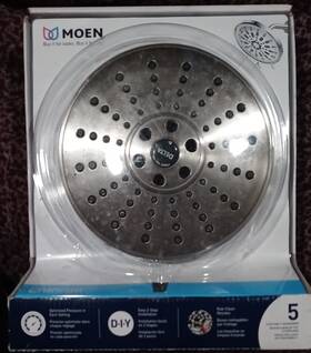 21532epsrn Delta Rain Showerhead Brushed Nickel 7.5ftft With Various Settings In Good Shape
