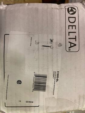 51600-bl Delta 24 Inch Adjustable Matte Black Slide Bar For Handheld Showerheads