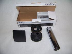 72175-rb Delta Square Push Pop-up Drain Assembly With Overflow In Matte Black