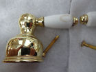 H25pw Delta - Stained Read Polished Handles White Brass