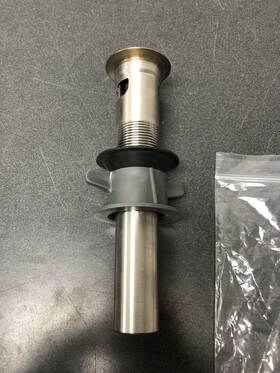 Rp101630cz Delta Push Pop-up Drain With Overflow Metal Tail Piece - Champagne B
