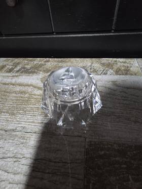 Rp2392-3 Delta Single Clear Knob Handle In
