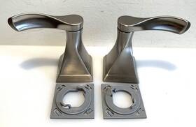 Rp84373 Delta Rp84343 Kahlo Widespread Bath Faucet Handles Spot Shield Brushed Nickel