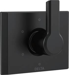 T11999-bl Delta Pivotal 6-setting 3-port Diverter Trim - Matte Black
