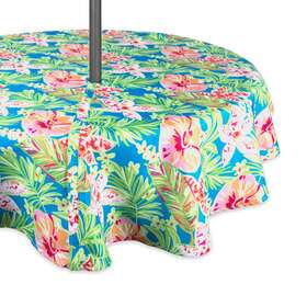 Camz38879 Dii Summer Floral Outdoor Tabletop Collection Stain Resistant And Waterproof 52 Inch