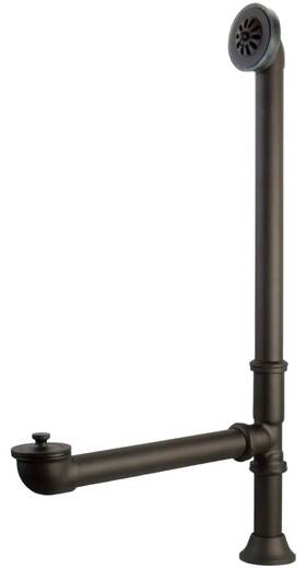 Ds2085 Elements Of Design Exposed Brass Clawfoot Tub Drain - Oil Rubbed Bronze