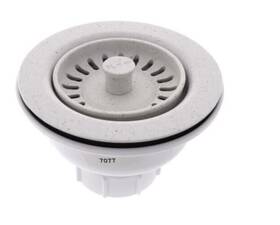 Lkqs35wh Elkay Drain Fitting Removable Basket Strainer And Rubber Stopper White