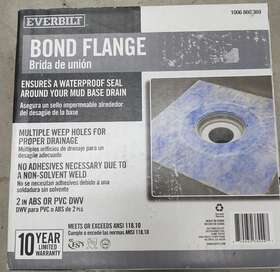 1006860369 Everbilt Bond Flange 12 Inch X12 Waterproof Seal Around Mud Base Drain With Weep Holes