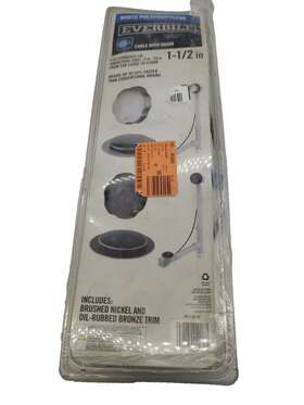 Sh-7101-p-01-04-5 Everbilt 1-1/2 Inch White Polypipe Cable Bath Drain Brushed Nickel And Or Bronze