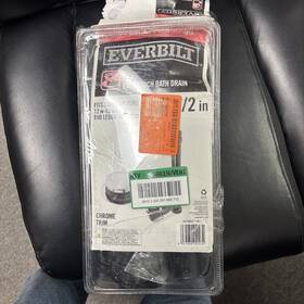 Sh-7103-a-01-03-1 Everbilt Easy Touch Bath Drain 1-1/2 Inch Sch. 40 Black Abs Chrome Trim