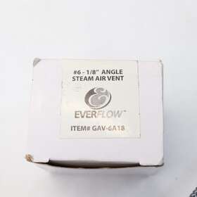 Gav-6a18 Everflow Steam Air Vent # 6 Heat Regulator Valve Angle Mount 1/8 Inch