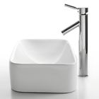 C-kcv-122-1002ch Faucet 796369 Rectangular Id Ceramic Sheven White Sink
