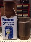 506sb Free Threaded " Valve 2 Bronze Lead Nib Check Simmons Female