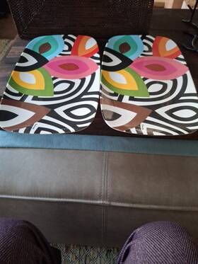 French Bull 818727013254 13 Inch Rectangular Platter - Melamine Platters 2 Identical Set